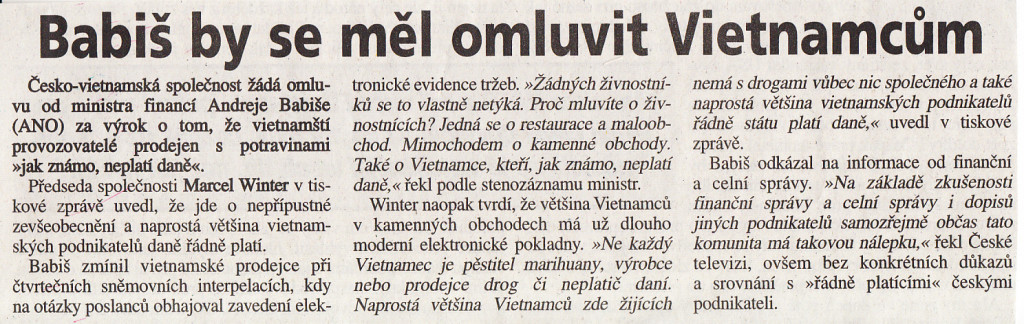Deník Haló noviny 18.3.2015